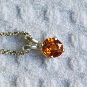 YELLOW SAPPHIRE PENDANT SET IN 930 SILVER